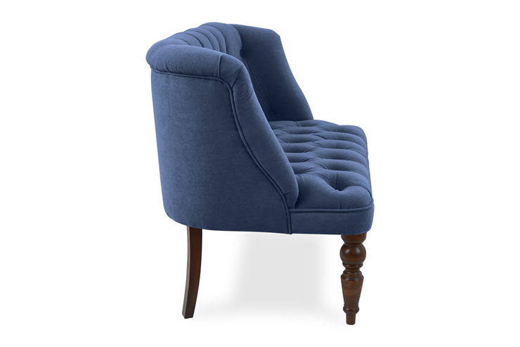 Прямой диван Бриджит синий ножки коричневые в Перми - изображение 10