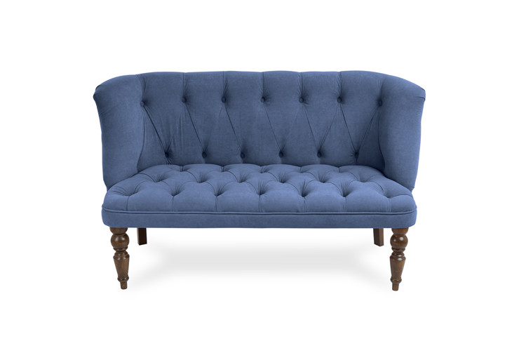 Прямой диван Бриджит синий ножки коричневые в Перми - изображение 3