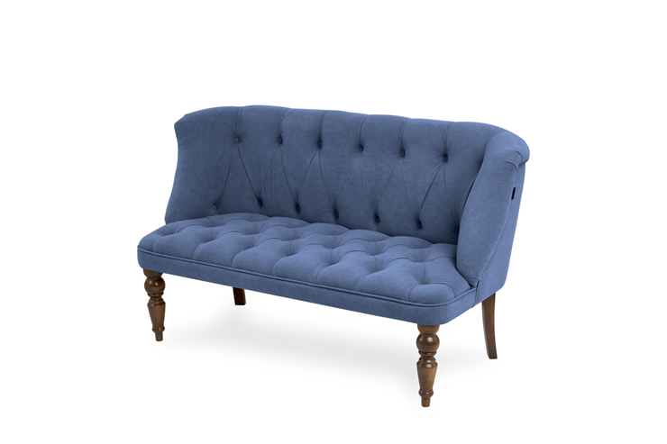 Прямой диван Бриджит синий ножки коричневые в Перми - изображение 8