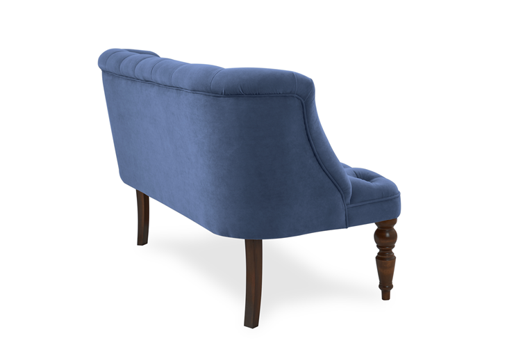 Прямой диван Бриджит синий ножки коричневые в Перми - изображение 9