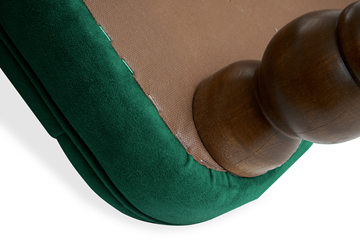 Прямой диван Бриджит зеленый ножки коричневые в Перми - предосмотр 2