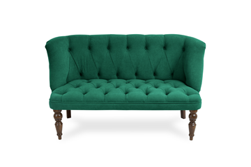 Прямой диван Бриджит зеленый ножки коричневые в Перми - предосмотр 3