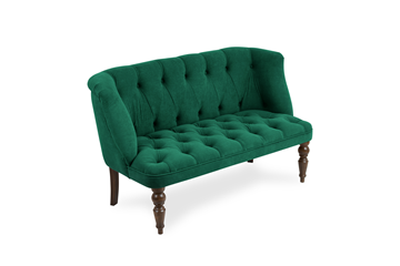 Прямой диван Бриджит зеленый ножки коричневые в Перми - предосмотр