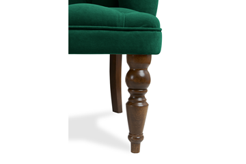 Прямой диван Бриджит зеленый ножки коричневые в Перми - предосмотр 4