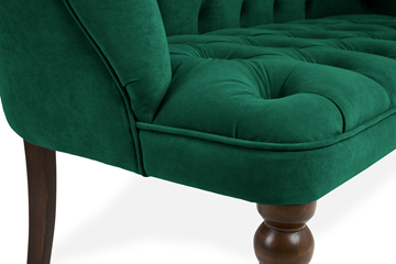 Прямой диван Бриджит зеленый ножки коричневые в Перми - предосмотр 5