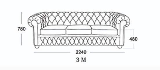 Прямой диван Честер 3М (седафлекс) в Перми - изображение 9