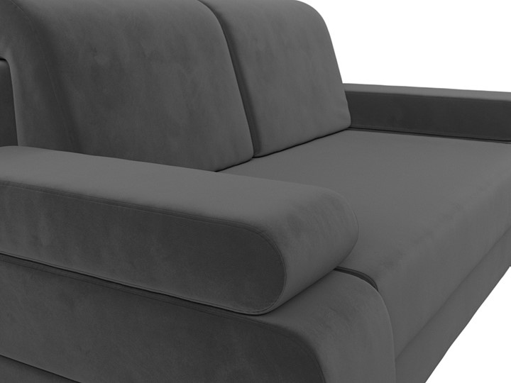 Прямой диван Денвер, Серый (велюр) НПБ в Перми - изображение 5