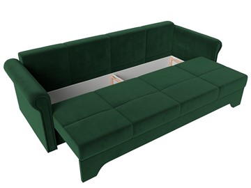 Прямой диван Европа боннель, Зеленый (Велюр) в Перми - предосмотр 1