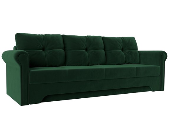 Прямой диван Европа боннель, Зеленый (Велюр) в Перми - изображение