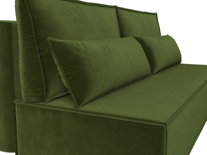 Диван прямой раскладной Фабио Лайт, Зеленый (микровельвет) в Перми - изображение 5