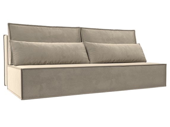 Прямой диван Фабио Лайт, Бежевый (микровельвет) в Перми - изображение
