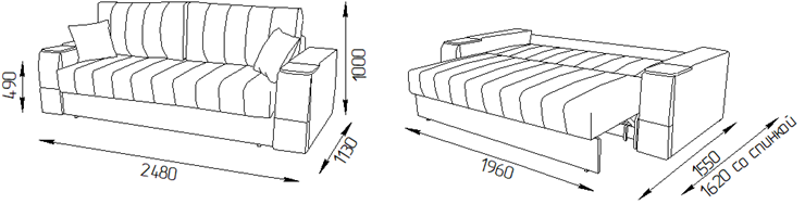 Прямой диван Камелот 4 (НПБ) в Перми - изображение 6