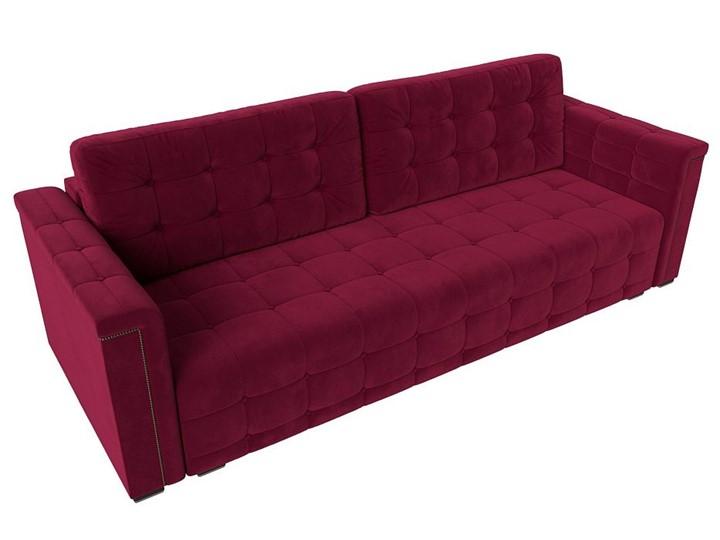 Прямой диван Лига-002 НПБ, Бордовый (Микровельвет) в Перми - изображение 4