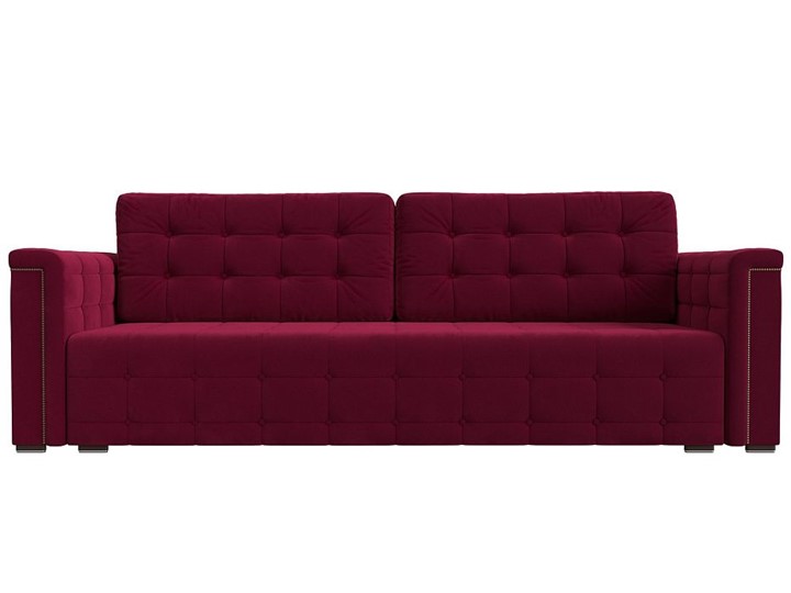 Прямой диван Лига-002 НПБ, Бордовый (Микровельвет) в Перми - изображение 7