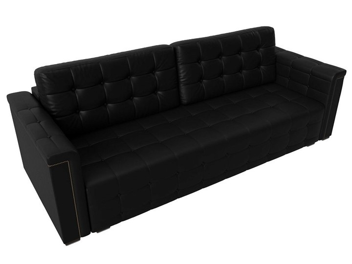 Прямой диван Лига-002 НПБ, Черный (Экокожа) в Перми - изображение 4