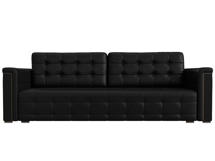 Прямой диван Лига-002 НПБ, Черный (Экокожа) в Перми - изображение 7