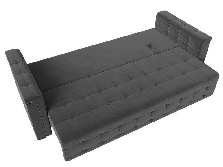 Прямой диван Лига-002 НПБ, Серый (велюр) в Перми - изображение 2