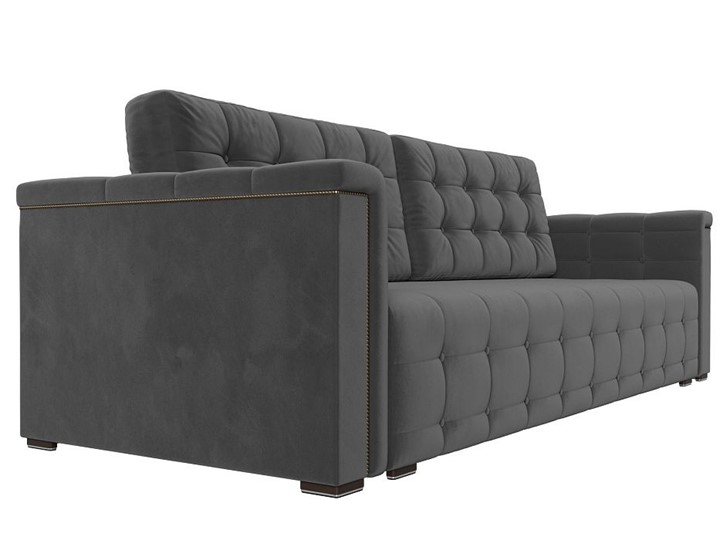Прямой диван Лига-002 НПБ, Серый (велюр) в Перми - изображение 4