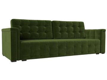 Прямой диван Лига-002 НПБ, Зеленый (Микровельвет) в Перми - предосмотр