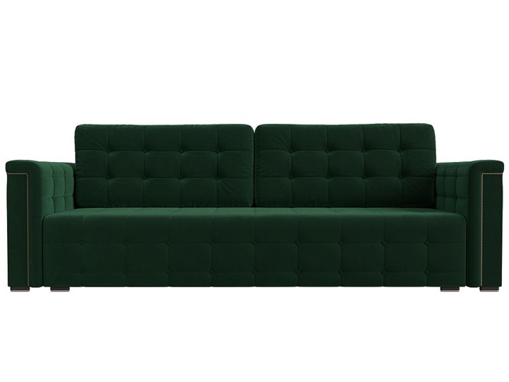 Прямой диван Лига-002 НПБ, Зеленый (велюр) в Перми - изображение 3