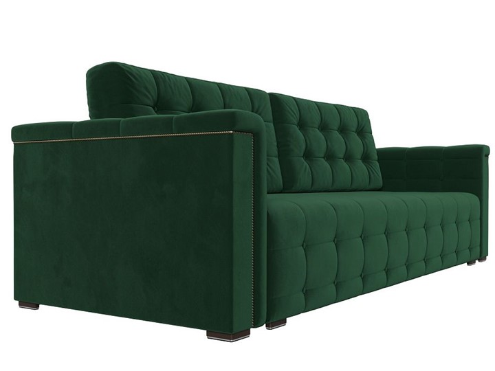 Прямой диван Лига-002 НПБ, Зеленый (велюр) в Перми - изображение 4
