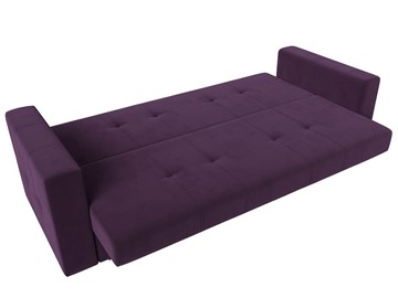 Прямой диван Лига-016, Фиолетовый\Черный (велюр) в Перми - предосмотр 1