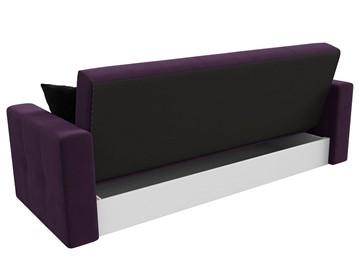 Прямой диван Лига-016, Фиолетовый\Черный (велюр) в Перми - предосмотр 2