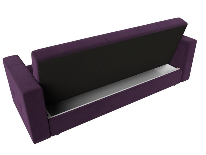 Прямой диван Лига-016, Фиолетовый\Черный (велюр) в Перми - изображение 3