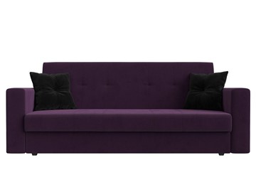 Прямой диван Лига-016, Фиолетовый\Черный (велюр) в Перми - предосмотр 7
