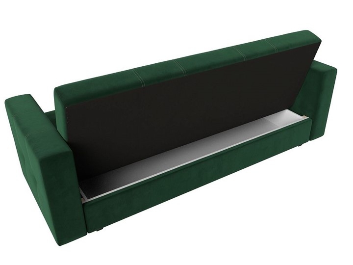 Прямой диван Лига-016, Зеленый\Коричневый (велюр) в Перми - изображение 3