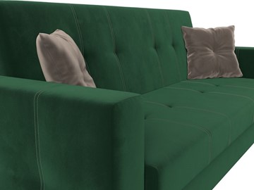 Прямой диван Лига-016, Зеленый\Коричневый (велюр) в Перми - предосмотр 5
