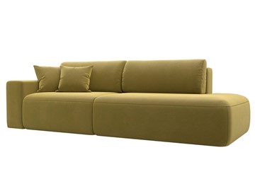 Прямой диван Лига-036 Модерн, Желтый (Микровельвет) в Перми