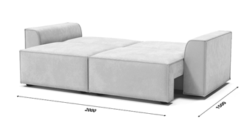 Прямой диван Лофт БЛ1-БП1 (НПБ/Еврокнижка) в Перми - предосмотр 4