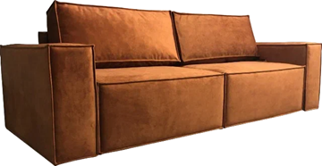 Прямой диван Лофт БЛ2-БП2 (Ремни/Еврокнижка) в Перми - предосмотр 1