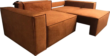 Прямой диван Лофт БЛ2-БП2 (Ремни/Еврокнижка) в Перми - предосмотр 2
