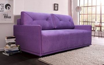 Прямой диван фиолетовый Лондон 2120х1120 в Березниках