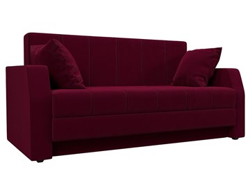 Прямой диван Малютка, Бордовый (микровельвет) в Березниках