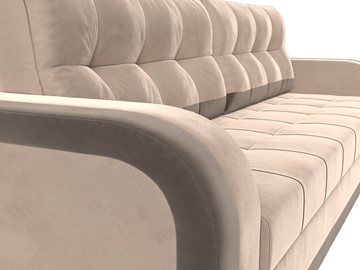Прямой диван Марсель, Бежевый/коричневый (велюр) в Перми - предосмотр 4