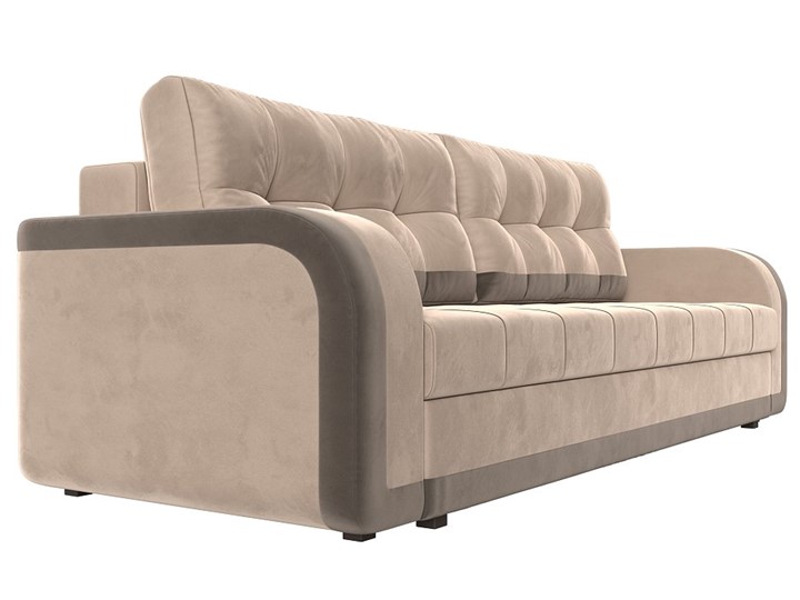 Прямой диван Марсель, Бежевый/коричневый (велюр) в Перми - изображение 5