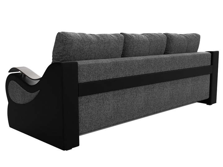 Прямой диван Меркурий еврокнижка, Серый/черный (рогожка/экокожа) в Перми - изображение 6