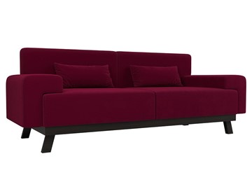 Прямой диван Мюнхен, Бордовый (микровельвет) в Перми - предосмотр