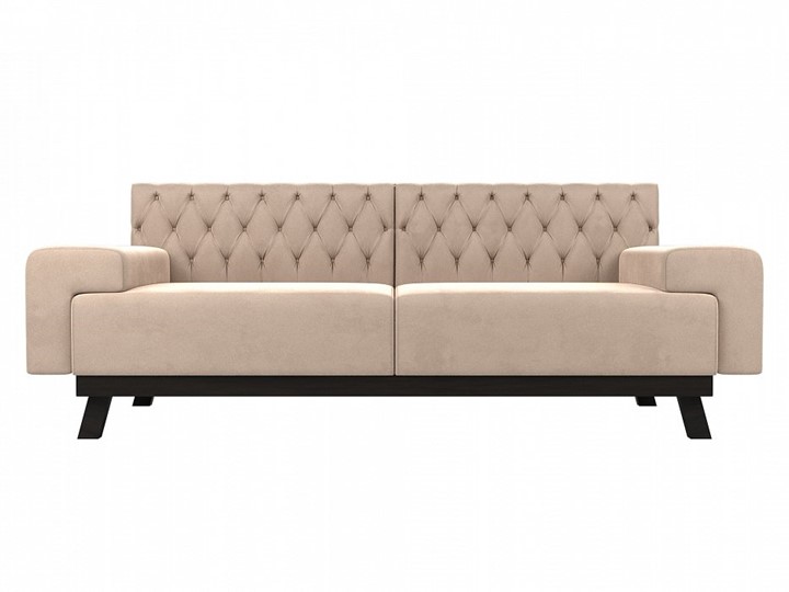 Прямой диван Мюнхен Люкс, Бежевый (Велюр) в Перми - изображение 1