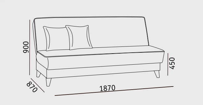Прямой диван Наварра 2 БД в Перми - изображение 5