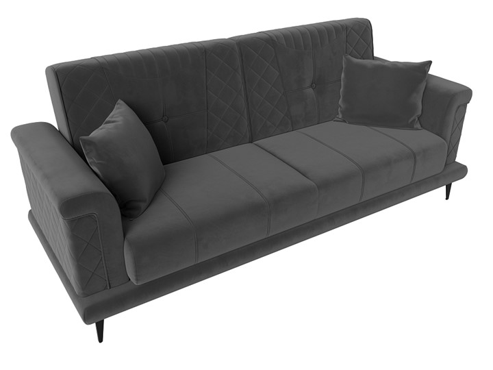 Прямой диван Неаполь, Серый (велюр) НПБ в Перми - изображение 3