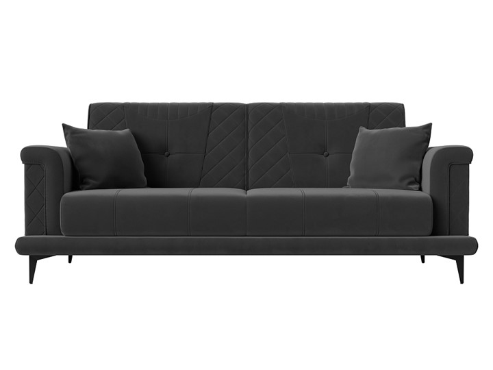 Прямой диван Неаполь, Серый (велюр) НПБ в Перми - изображение 6