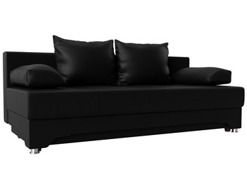 Прямой диван Ник-2, Черный (экокожа) в Перми - предосмотр