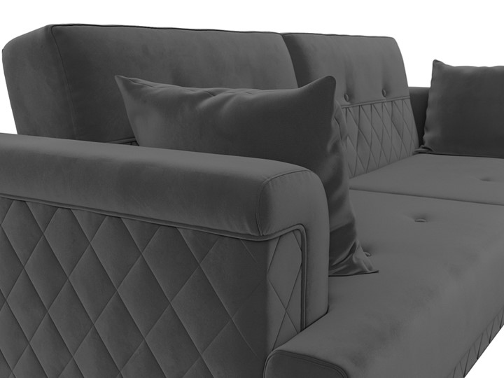Прямой диван Орлеан, Серый (велюр) в Перми - изображение 3