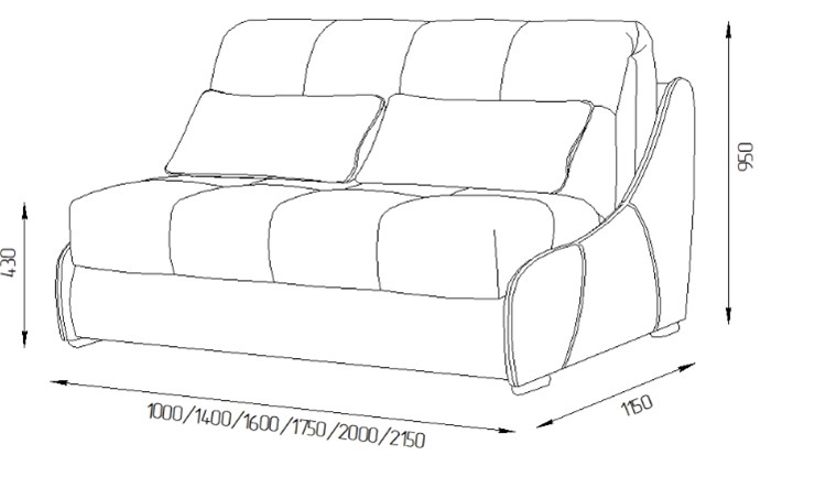Прямой диван Токио 130 (ППУ) в Перми - изображение 11