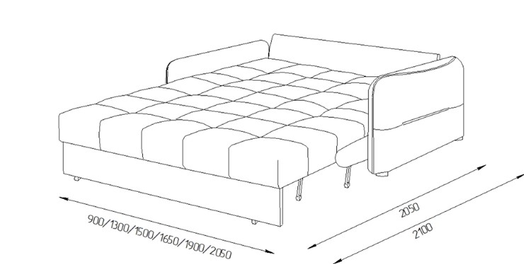 Прямой диван Токио 2 165 (НПБ) в Чайковском - изображение 5