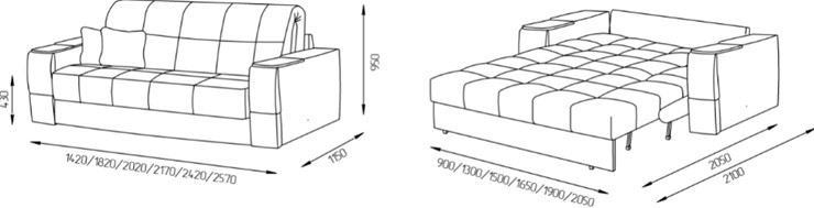Прямой диван Токио 4 150 (ППУ) в Чайковском - изображение 6